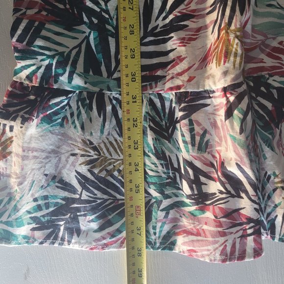 Button Front Tropical Floral Dress Size XL - Picture 7 of 16